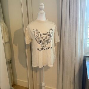 Anine Bing Cream Graphic Tee
